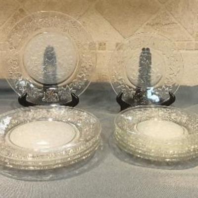 Vintage Princess House Fantasia 10" Dinner Plates Set of 5 & 8" Salad Plates Set of  6