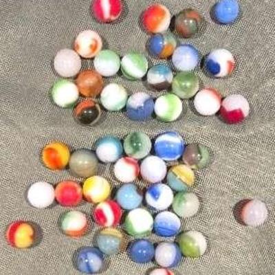 Vintage Agate Pre-1970's Marbles 50 Count 