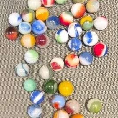 Vintage Agate Pre-1970's Marbles 50 Count 