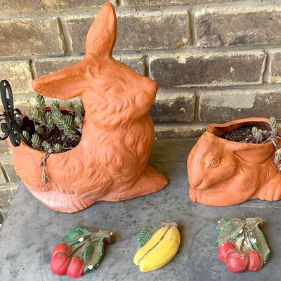 Red Pottery Rabbits & More