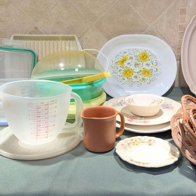 Tupperware Vintage Glass Platters and More
