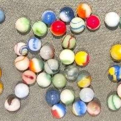 Vintage Agate Pre-1970's Marbles 50 Count 