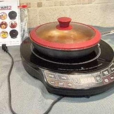 Nuwave 2 Precision Induction Cook Top And Nuwave Ceramic Non Stick Fry Pan With Lid