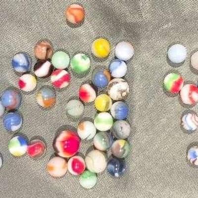 Vintage Agate Pre-1970's Marbles 50 Count 