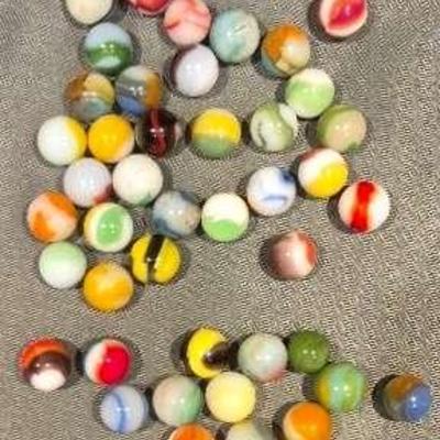 Vintage Agate Pre-1970's Marbles 50 Count 