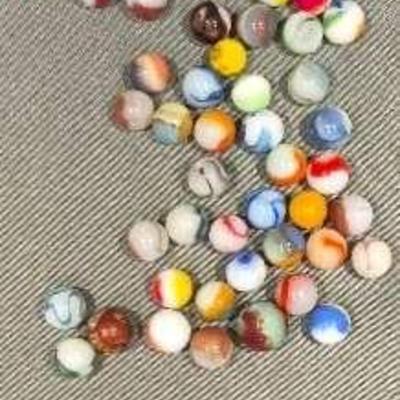 Vintage Agate Pre-1970's Marbles 50 Count 