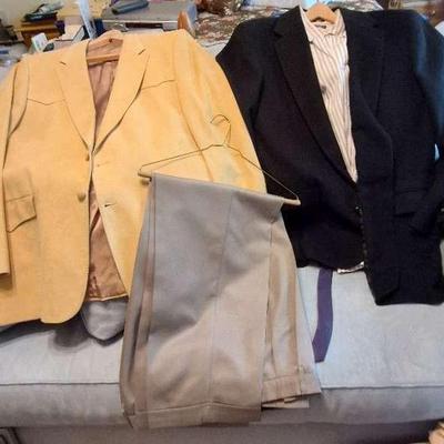 Ryons Suede Jacket, Beige Pants, Hunt Valley Jacket