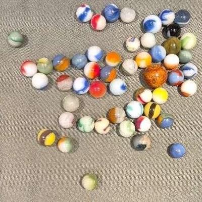 Vintage Agate Pre-1970's Marbles 50 Count 