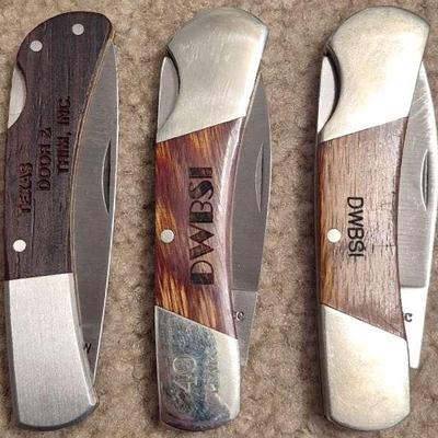 Set of 3 Pocket Knives; Barlow And Bear MGC