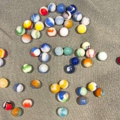 Vintage Agate Pre-1970's Marbles 50 Count 