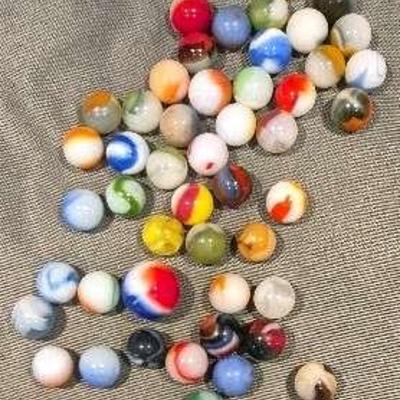 Vintage Agate Pre-1970's Marbles 50 Count 