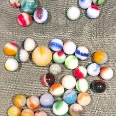 Vintage Agate Pre-1970's Marbles 50 Count 