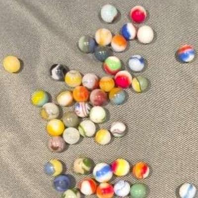 Vintage Agate Pre-1970's Marbles 50 Count 