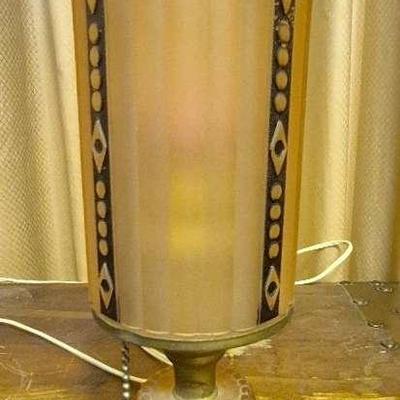 Pink Art Deco Torpedo Lamp