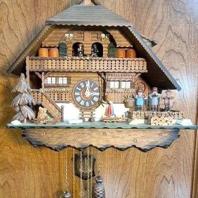 Vintage Chalet Style Alpine Or Black Forest Cuckoo Clock