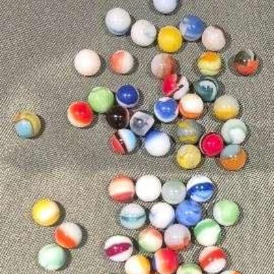 Vintage Agate Pre-1970's Marbles 50 Count 