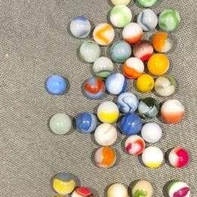 Vintage Agate Pre-1970's Marbles 50 Count 