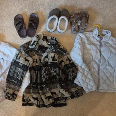 Woman's Jackets Size Medium & Small (Eddie Bauer) and Shoes Size 7 