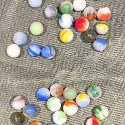 Vintage Agate Pre-1970's Marbles 50 Count 