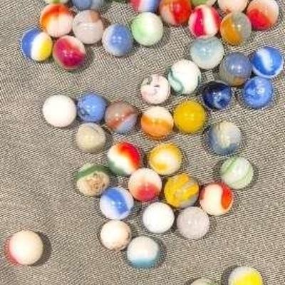 Vintage Agate Pre-1970's Marbles 50 Count 
