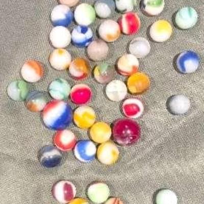 Vintage Agate Pre-1970's Marbles 50 Count 