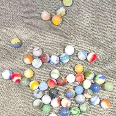 Vintage Agate Pre-1970's Marbles 50 Count 