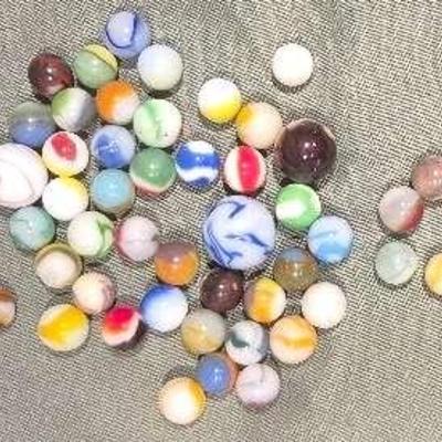 Vintage Agate Pre-1970's Marbles 50 Count 