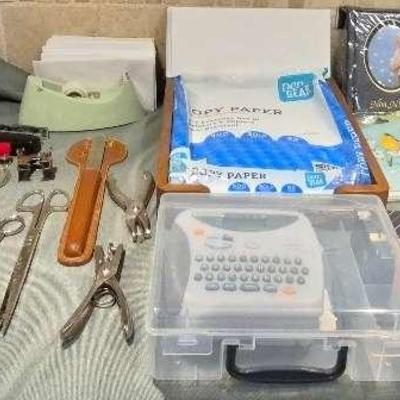 The Container Store PT-1190 Label Makerr Printer and Office Supply Assortment 