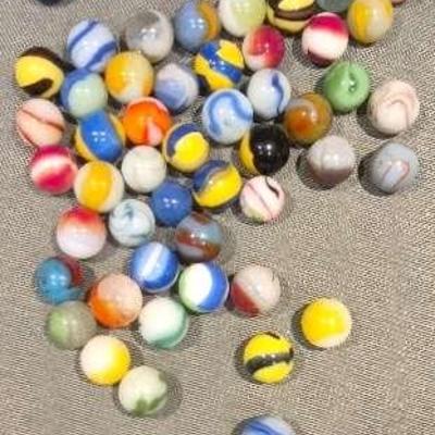 Vintage Agate Pre-1970's Marbles 50 Count 