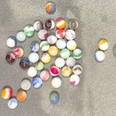 Vintage Agate Pre-1970's Marbles 50 Count 