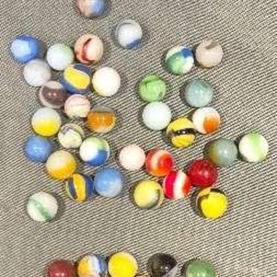 Vintage Agate Pre-1970's Marbles 50 Count 