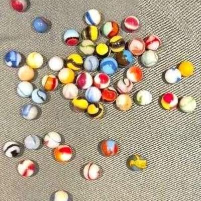 Vintage Agate Pre-1970's Marbles 50 Count 