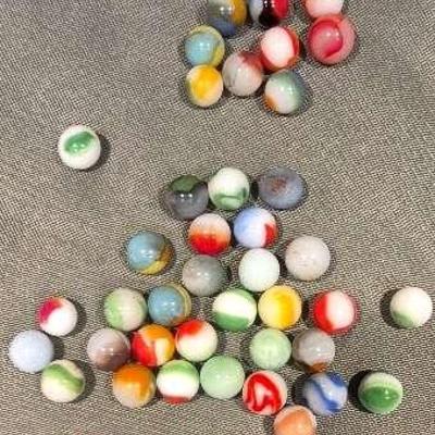 Vintage Agate Pre-1970's Marbles 50 Count 