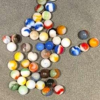 Vintage Agate Pre-1970's Marbles 50 Count 