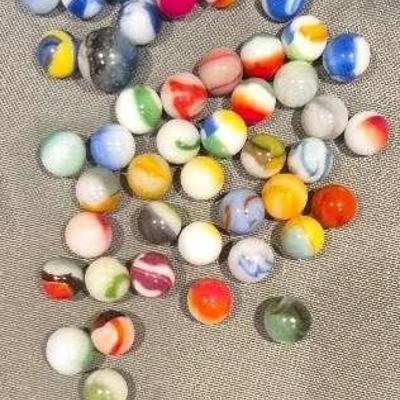 Vintage Agate Pre-1970's Marbles 50 Count 