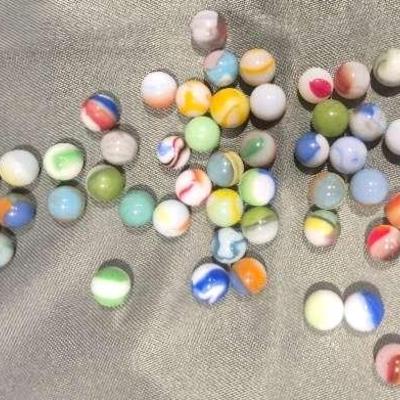 Vintage Agate Pre-1970's Marbles 50 Count 