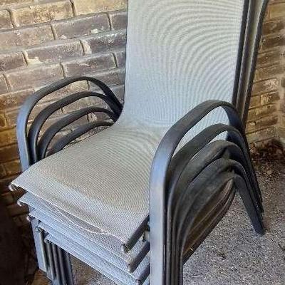 Set of 5 Outdoor Patio Mesh Chairs