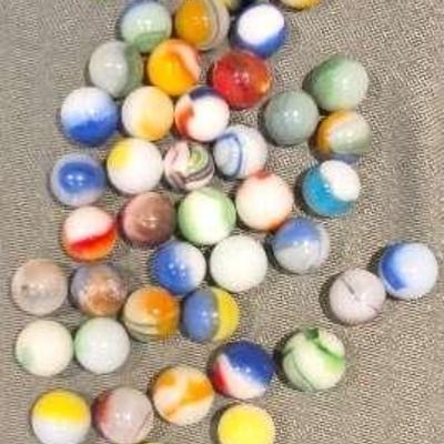 Vintage Agate Pre-1970's Marbles 50 Count 