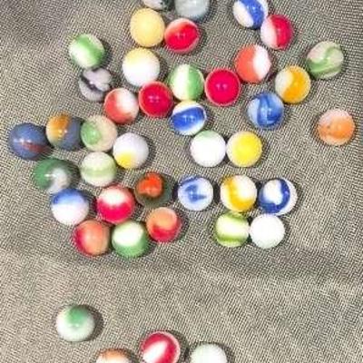 Vintage Agate Pre-1970's Marbles 50 Count 