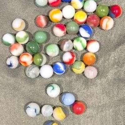 Vintage Agate Pre-1970's Marbles 50 Count 
