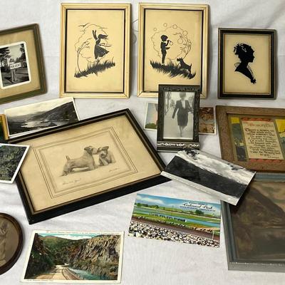 Antique Silhouette Picture, Vintage Colorado Postcards