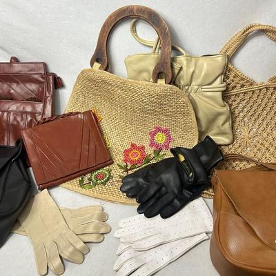 Vintage Purse, Glove & Mystery Box