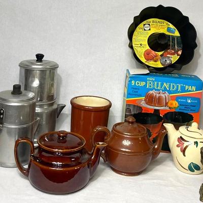 Vintage Bundt Pan, Aluminum Coffee Pots & More 