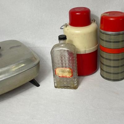 Vintage Plastone’s Thermos & Vintage Electric Skillet