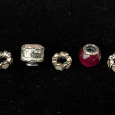 Sh978v pandora charms birthday cake & love