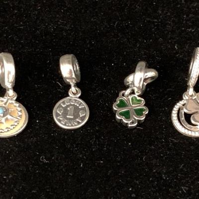Sh975v pandora charms lucky charms & compass