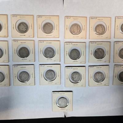 De324 barber silver quarters