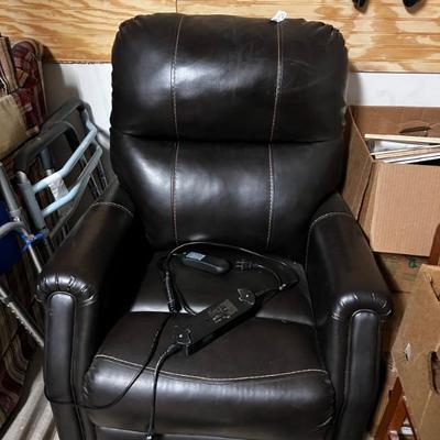 Leather Power Chair