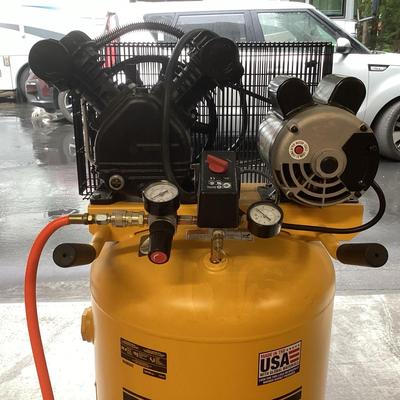 DEWALT D55168 15-gallon vertical portable air compressor. 