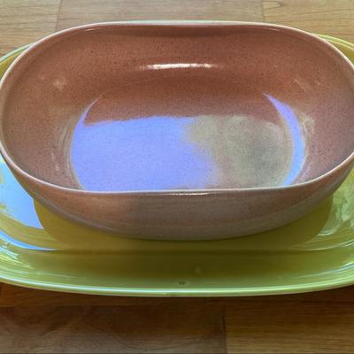 Russell Wright "Pink Granite" & " Chartreuse" Service Ware 